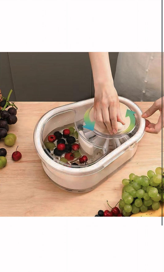 Manual Fruit Washer & Spinner – Quick and Easy Fruit Cleaning